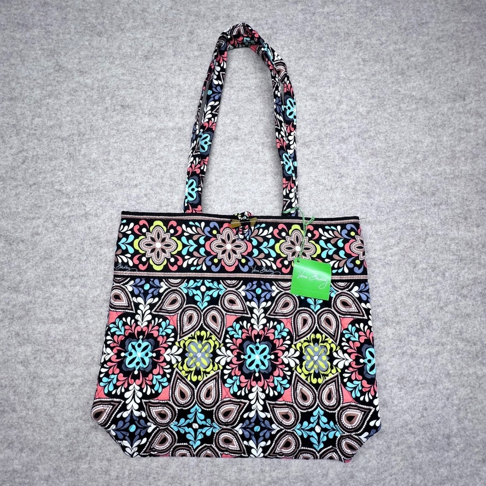 Vera Bradley Toggle Tote Womens Large Sierra Paisley Floral Quilted NWT